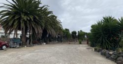 A house with a garden and a restaurant with panoramic views of the ocean and the city.