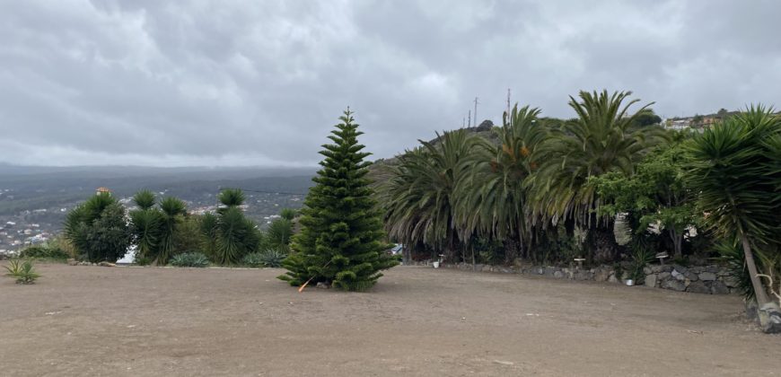 A house with a garden and a restaurant with panoramic views of the ocean and the city.