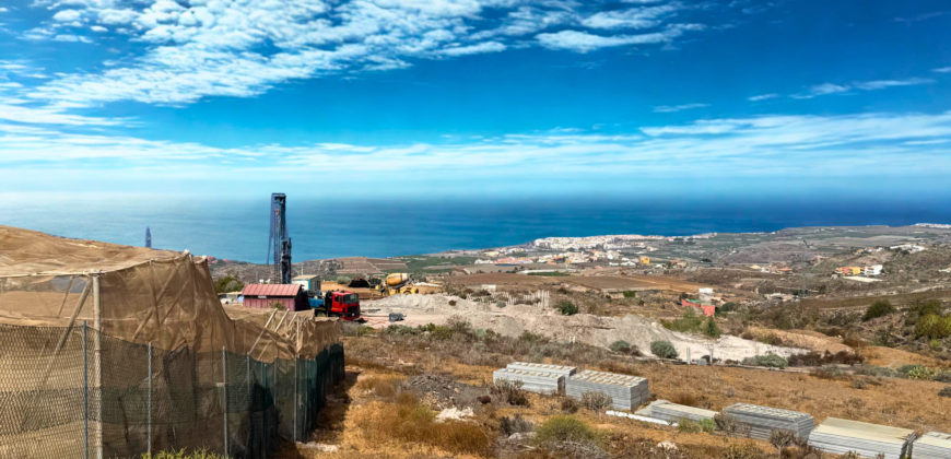 Parcela con proyecto agrícola y vistas espectaculares al mar en Tejina (Guía de Isora)